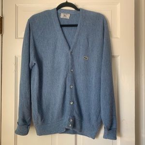 Vintage Lacoste Cardigan Blue Made in USA M